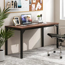 55 Inch Conference Table with Heavy-duty Metal Frame-Brown by LJGDeals