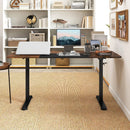55 Inch Electric Standing Desk Adjustable with Cable Management Hole-Brown by DirectDeals