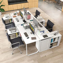 55 Inch Reversible L Shaped Desk with 3 Drawers Home Office Desk with Adjustable Shelf by LJGDeals