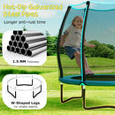 55 Inch Trampoline for Kids Toddler Mini Trampoline with Safety Enclosure Net-Blue