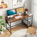 55 Inch Computer Desk with 4 Power Outlets and CPU Stand by DirectDeals