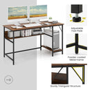 55 Inch Computer Desk with 4 Power Outlets and CPU Stand by DirectDeals