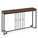 55" Industrial Console Table with H-Shaped Base-Brown by LJGDeals