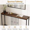 55" Industrial Console Table with H-Shaped Base-Brown by LJGDeals