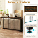 55" Industrial Console Table with H-Shaped Base-Brown by LJGDeals