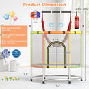 55" Kids Trampoline Gift for for 3-6 Years Old Boys and Girls
