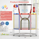 55" Kids Trampoline Gift for for 3-6 Years Old Boys and Girls