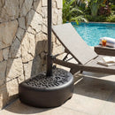 55 LBS Half Round Patio Umbrella Base for Deck Lawn Poolside-Black by LJGDeals