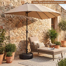 55 LBS Half Round Patio Umbrella Base for Deck Lawn Poolside-Black by LJGDeals
