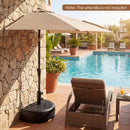 55 LBS Half Round Patio Umbrella Base for Deck Lawn Poolside-Black by LJGDeals