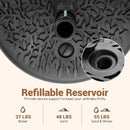 55 LBS Half Round Patio Umbrella Base for Deck Lawn Poolside-Black by LJGDeals