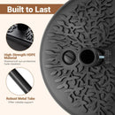 55 LBS Half Round Patio Umbrella Base for Deck Lawn Poolside-Black by LJGDeals