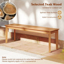 55 Inches Outdoor Teak Wood Bench with 880 LBS Weight Capacity by LJGDeals