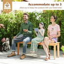 55 Inches Outdoor Teak Wood Bench with 880 LBS Weight Capacity by LJGDeals