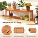 55 Inches Outdoor Teak Wood Bench with 880 LBS Weight Capacity by LJGDeals