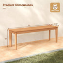 55 Inches Outdoor Teak Wood Bench with 880 LBS Weight Capacity by LJGDeals