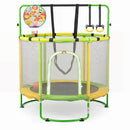 55" Kids Trampoline with Adjustable Gymnastics Bar & Hoop by DirectDeals