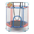 55" Kids Trampoline with Adjustable Gymnastics Bar & Hoop by DirectDeals