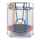 55" Kids Trampoline with Adjustable Gymnastics Bar & Hoop by LJGDeals