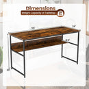 55 x 24 inch Computer Desk with Power Outlets and USB Ports by LJGDeals