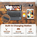 55 x 24 inch Computer Desk with Power Outlets and USB Ports by LJGDeals
