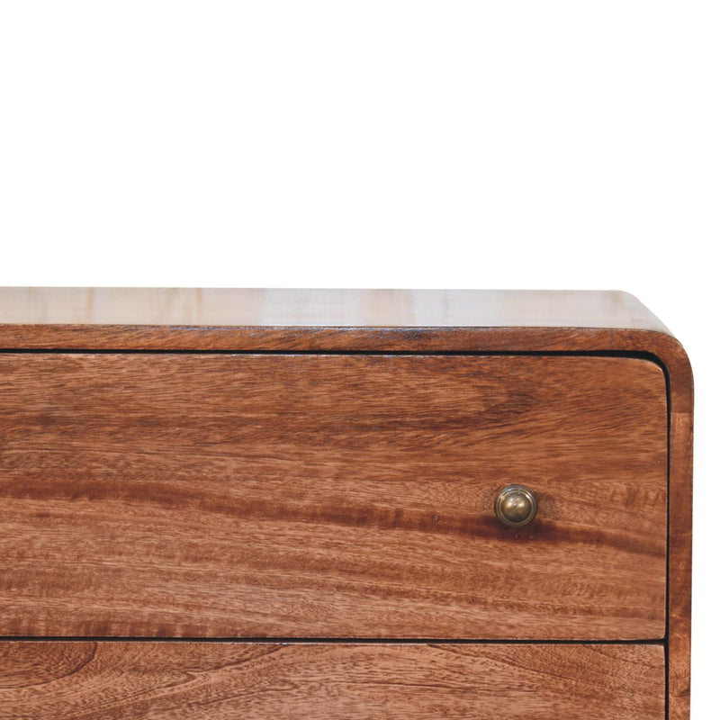 Solid Wood Curved Honey Dresser, photo 5 of 10