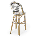 29.5" Outdoor PE Rattan French Barstool