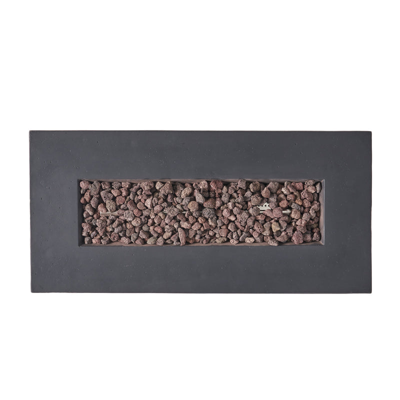 40" RECTANGULAR MGO FIRE PIT - 40 000 BTU