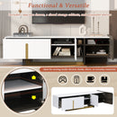 TV Stand With 1 Drawer, 2 Cabinets And Adjustable Shelves by HouseOfZazla