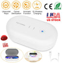 UV Light Sanitizer Box Portable 10W Phone Wireless Charging Disinfection Lamp w/ Aroma Diffuser Sterilizing Box For Jewelry Watch Wallet Keys