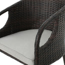 Outdoor 31" Rattan Barstools With Waterproof Cushions (Set of 2) - Multi Brown