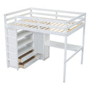 Loft Bed With Built In Wardrobe, Desk, Shelves And Drawers by Unique Piece Furniture
