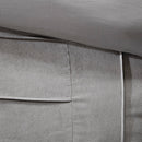 7 Piece Faux Suede Comforter Set Grey Full