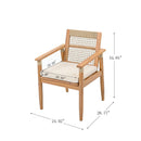 7 Pieces Acacia Wood Outdoor Dining Set with Cushions by HouseOfZazla