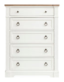 Kingston - Drawer Chest - Whisper White And Cerused Nutmeg