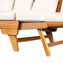 Outdoor Patio Daybed Sofa, 3 Seat Sofa With Foldable Arm 4 Back Pillows by HouseOfZazla