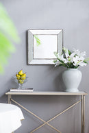 Distressed Accent Mirror, Traditional Style Framed Wall Mirror For Living Room by Unique Piece Furniture