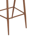 Outdoor Bar Height Metal Frame Counter Stools with Scallop-Shaped Backrest & Water-Resistant Cushions by HouseOfZazla