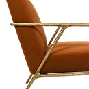Aerin - Hammered Brass Upholstered Accent Arm Chair by HouseOfZazla