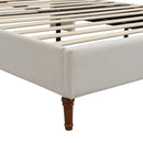Modern Upholstered Platform Bed With Wave Shaped Headboard by HouseOfZazla
