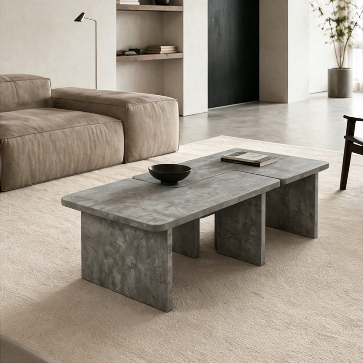 Modular Concrete Coffee Table Set of 2, photo 2 of 10