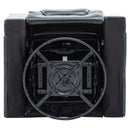 270 Degree Swivel PU Leather Power Recliner Individual Seat Home Theater Recliner with Surround Sound, Cup Holder, Removable Tray Table, Hidden Arm Storage for Living Room, Black