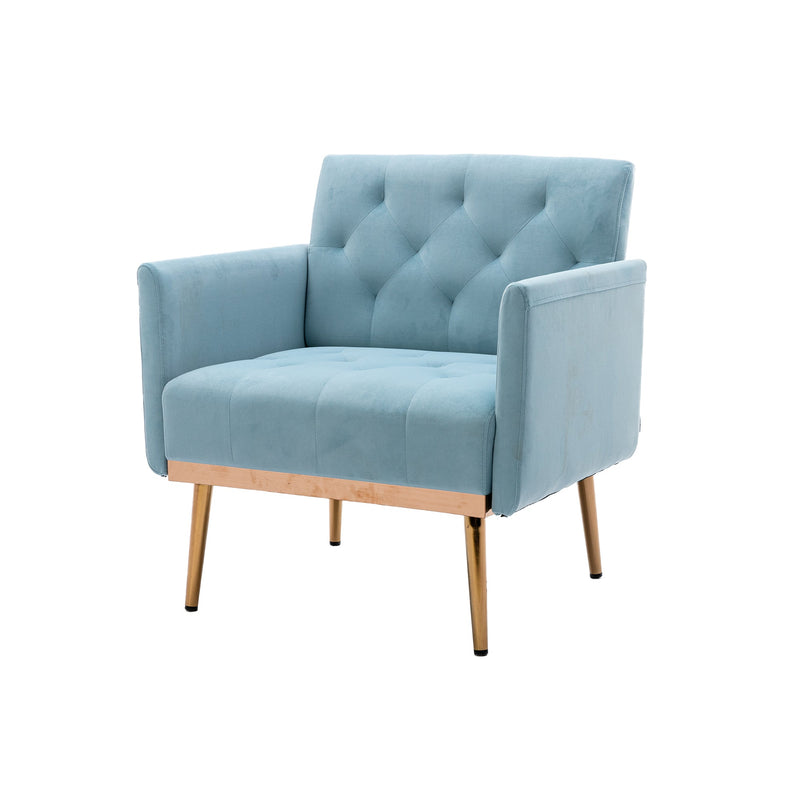 Accent Chair, leisure single sofa with Rose Golden feet