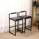 Elegant Bar Stool Set With Backrest And Footrest, Counter Height (Set of 2) by HouseOfZazla