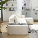 Walker Edison | Minimalist Terry Modular Couch with Right L-shaped Sectional