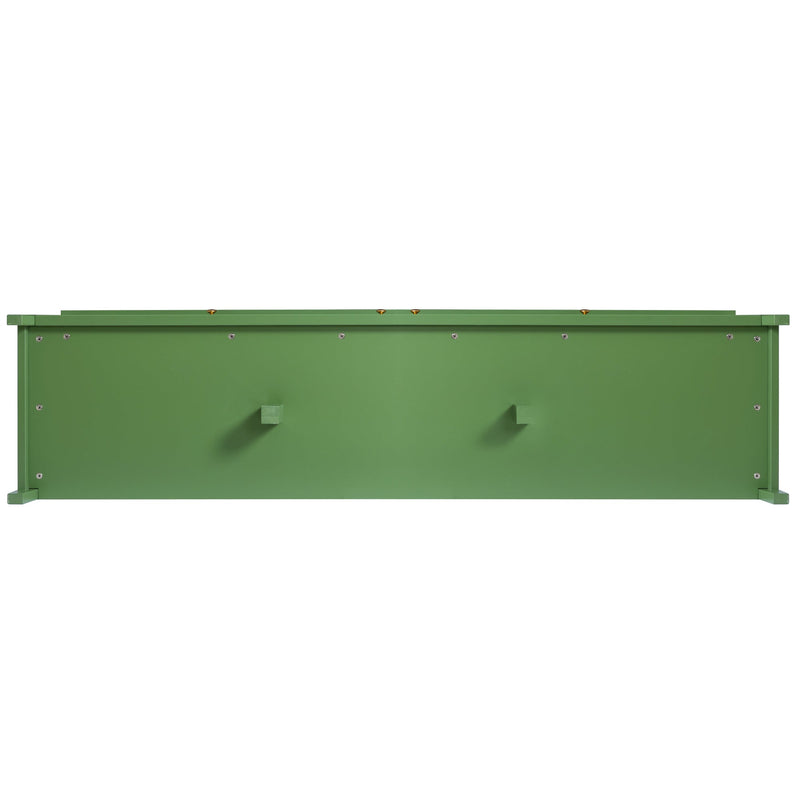 71-inch stylish TV cabinet TV frame TV stand solid wood frame, Changhong glass door, antique green, can be placed in the children's room, bedroom living room wherever you need