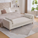 Modern Upholstered End Of Bed Bench With Armrests by HouseOfZazla
