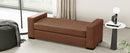 Stylish and Durable Brown Faux Leather Bench