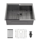 Drop In Kitchen Sink, 16 Gauge Stainless Steel, Topmount by HouseOfZazla