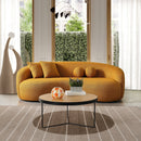 Drake - Japandi Style Curvy Boucle Sofa by HouseOfZazla